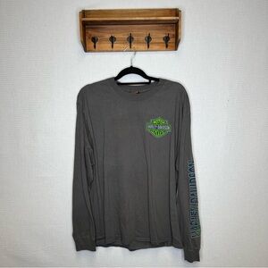 Harley-Davidson |‎ Gray Long Sleeve Tee with Iconic Sleeve Design XL